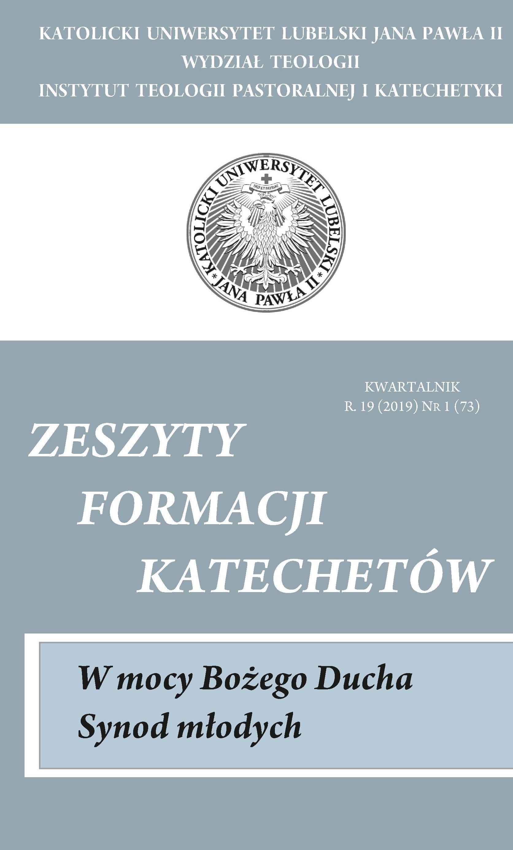 Pokaż Tom 73 Nr 1 (2019): W MOCY BOŻEGO DUCHA. SYNOD MŁODYCH